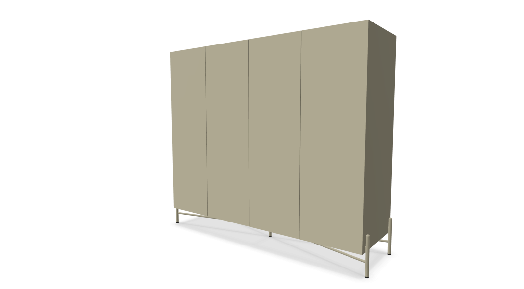 Armoire Mi-Hauteur Linéa Pêche