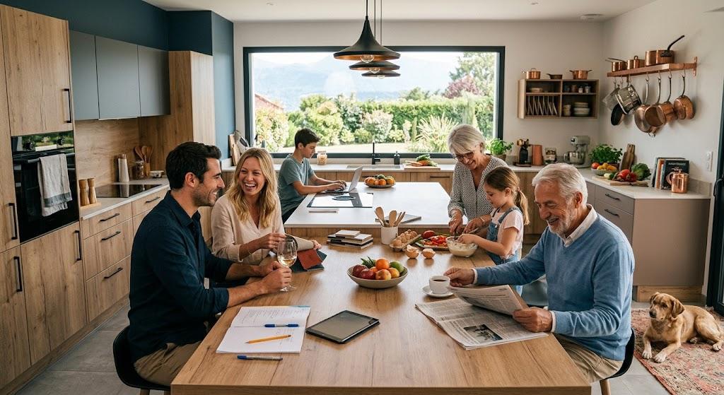 Cuisiniste à Aix-les-Bains réalisant une cuisine sur mesure haut de gamme contemporaine