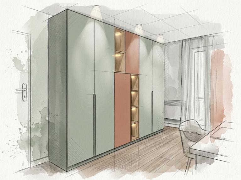 Dressing sur mesure à Aix-les-Bains — agencement intérieur Art Intérieur, Savoie