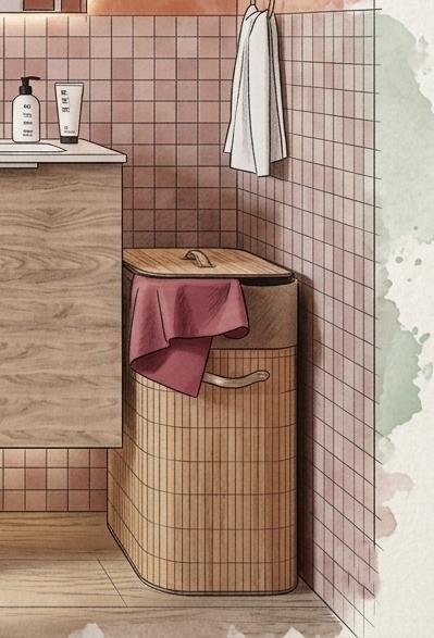 Buanderie intégrée avec panier à linge encastré – agencement sur mesure Art Intérieur Agencement, Aix-les-Bains
