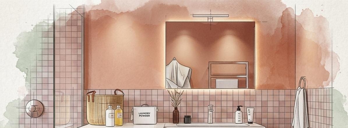 Détail carrelage et matériaux salle de bain sur mesure – ambiance chaleureuse et contemporaine, Aix-les-Bains